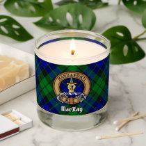 Clan MacKay Crest over Tartan Scented Candle