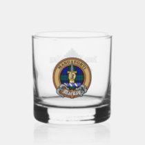 Clan MacKay Crest over Tartan Whiskey Glass