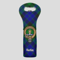 Clan MacKay Crest over Tartan Wine Bag