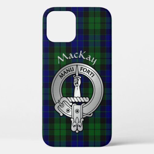 Clan MacKay Crest  Tartan iPhone 12 Case