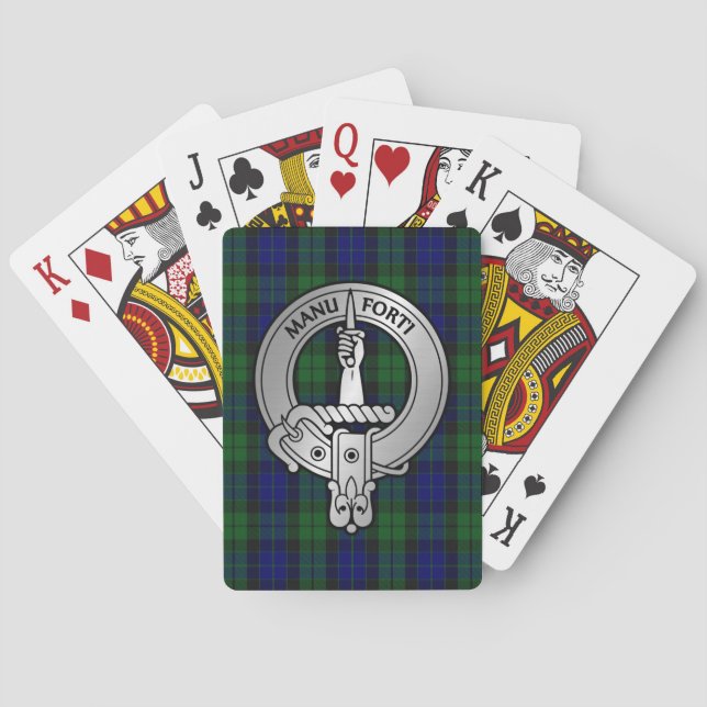 Clan MacKay Crest & Tartan Poker Cards (Back)