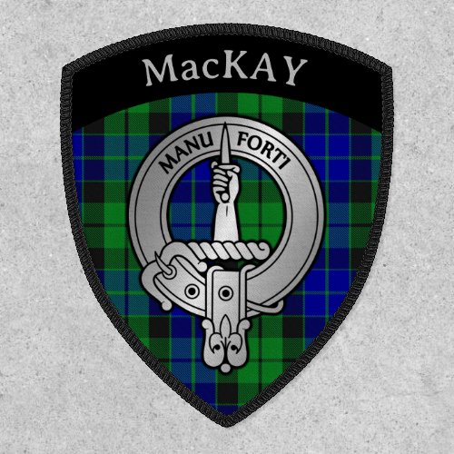 Clan MacKay Crest  Tartan Shield Patch
