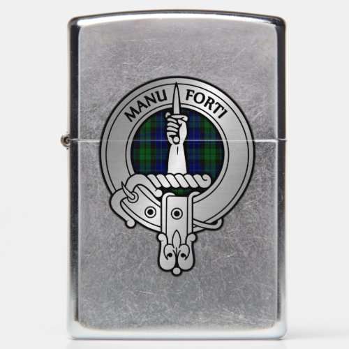 Clan MacKay Crest  Tartan Zippo Lighter