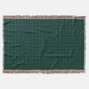 Clan MacKay Green and Blue Scottish Tartan Throw Blanket