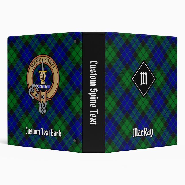 Clan MacKay Tartan 3 Ring Binder (Background)