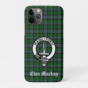 Clan Mackay Tartan and Crest Badge iPhone 11 Pro Case