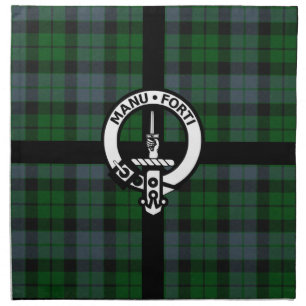Clan Mackay Tartan and Crest Badge Napkins