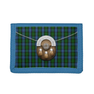 Clan MacKay Tartan And Sporran Tri-fold Wallet