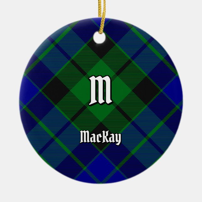 Clan MacKay Tartan Ceramic Ornament (Front)