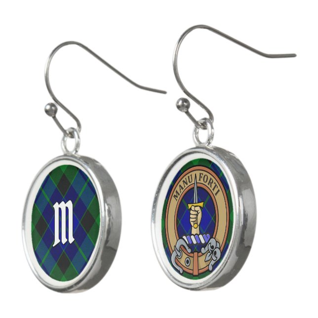 Clan MacKay Tartan Earrings (Angled)