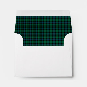 Clan MacKay Tartan Green, Blue and Black Plaid Envelope