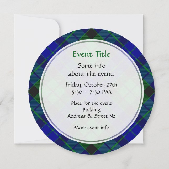 Clan MacKay Tartan Invitation (Back)