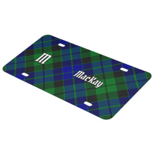 Clan MacKay Tartan License Plate