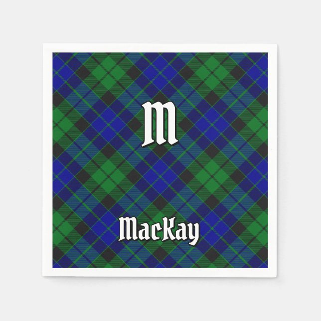 Clan MacKay Tartan Napkins (Front)
