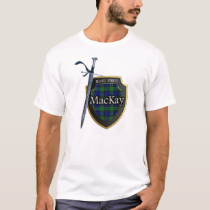 Clan MacKay Tartan Scottish Shield & Sword T-Shirt