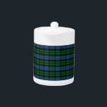 Clan MacKay Tartan Teapot<br><div class="desc">One of the scottish tartans for the MacKay Clan. If you would like another tartan not shown here, please feel free to message me. Please provide the STA Reference number for the tartan pattern you would like if possible.</div>