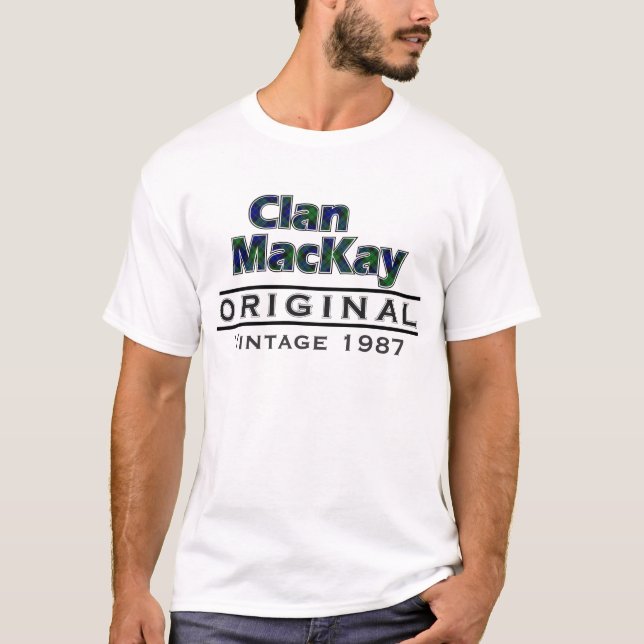 Clan MacKay Vintage Customize Your Birthyear T-Shirt (Front)
