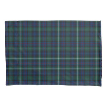 Clan Mackenzie Blue And Green Scottish Plaid Pillow Case by plaidwerxBedandBath at Zazzle