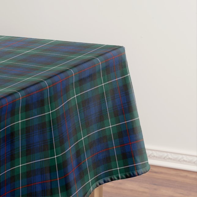 Clan Mackenzie Blue and Green Scottish Tartan Tablecloth (In Situ)