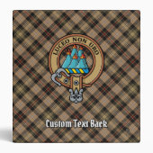 Clan MacKenzie Brown Hunting Tartan 3 Ring Binder (Back)