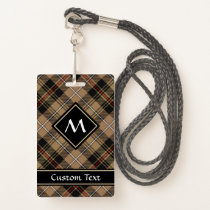 Clan MacKenzie Brown Hunting Tartan Badge