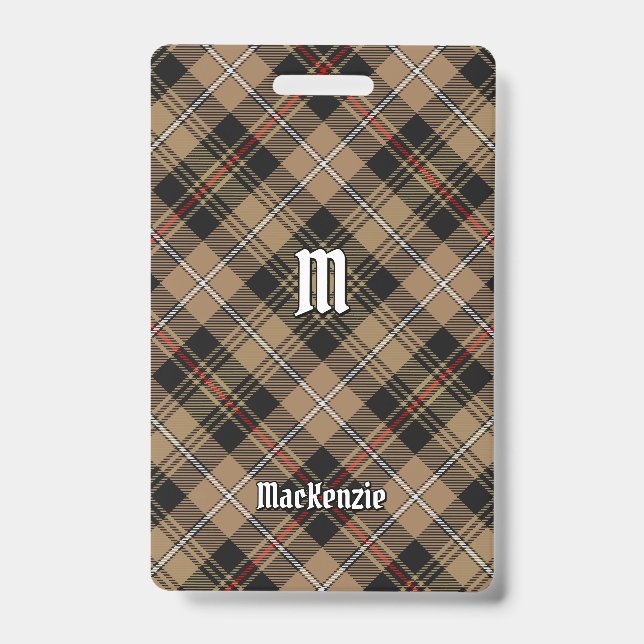 Clan MacKenzie Brown Hunting Tartan Badge (Front)