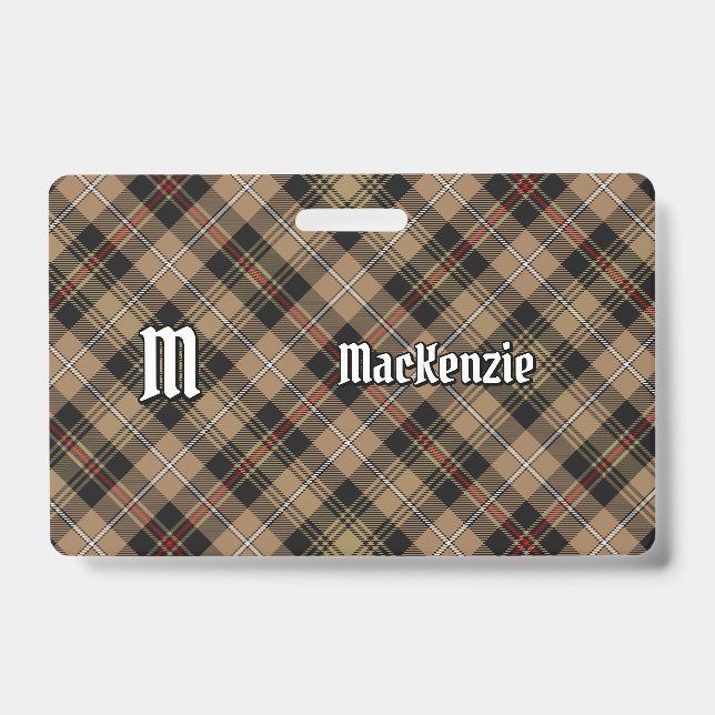 Clan MacKenzie Brown Hunting Tartan Badge (Front)