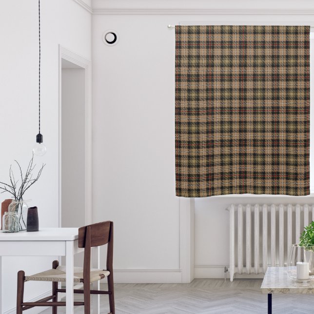 Clan MacKenzie Brown Hunting Tartan Blackout Curtains (Living Room)
