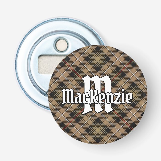 Clan MacKenzie Brown Hunting Tartan Bottle Opener (Front)