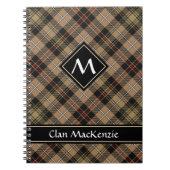 Clan MacKenzie Brown Hunting Tartan Notebook (Front)