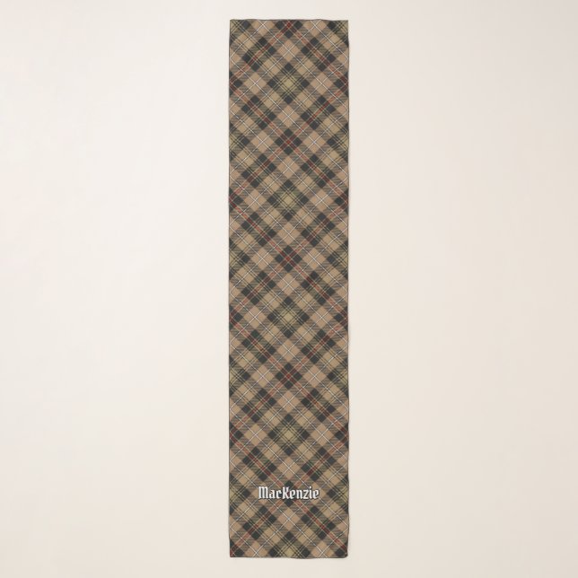 Clan MacKenzie Brown Hunting Tartan Scarf (Front)