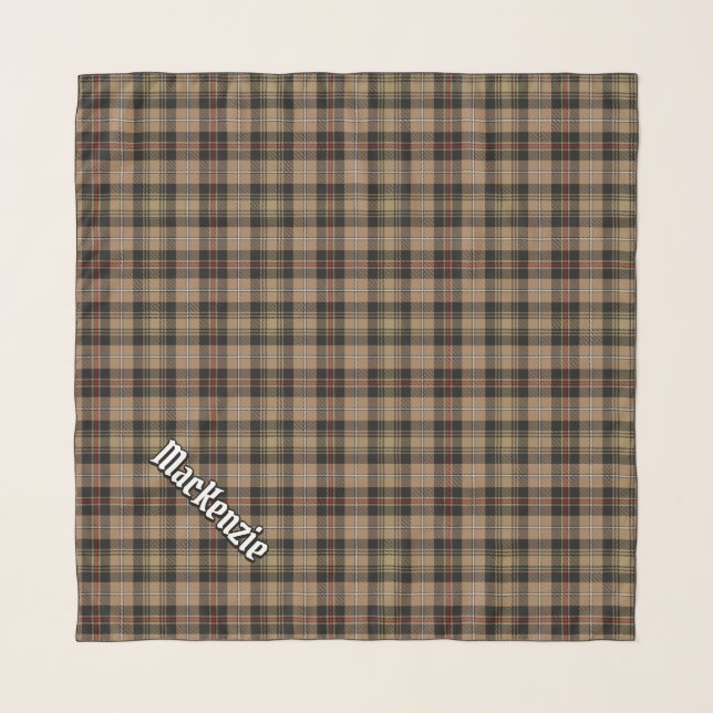 Clan MacKenzie Brown Hunting Tartan Scarf (Front (Horizontal))