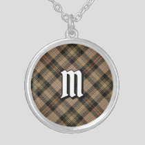 Clan MacKenzie Brown Hunting Tartan Silver Plated Necklace