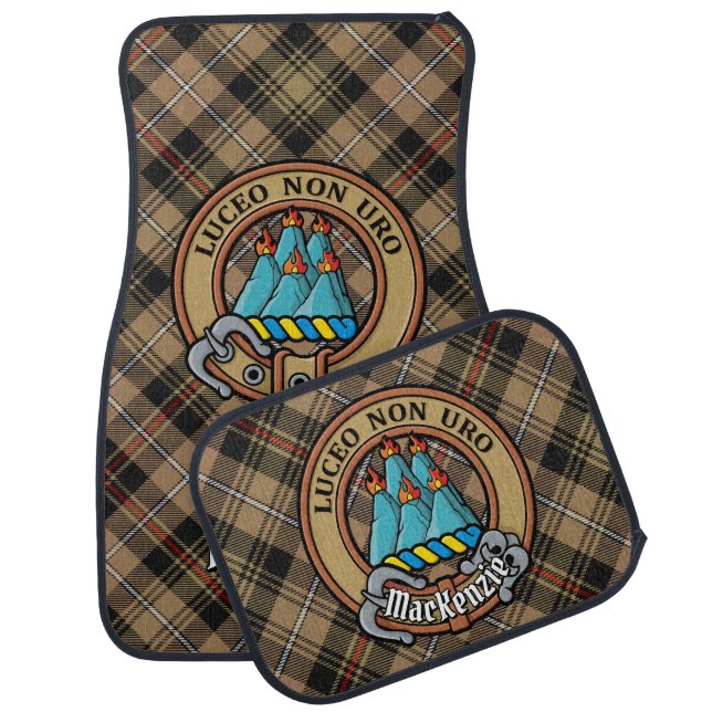 Clan MacKenzie Crest Car Floor Mat (Set)