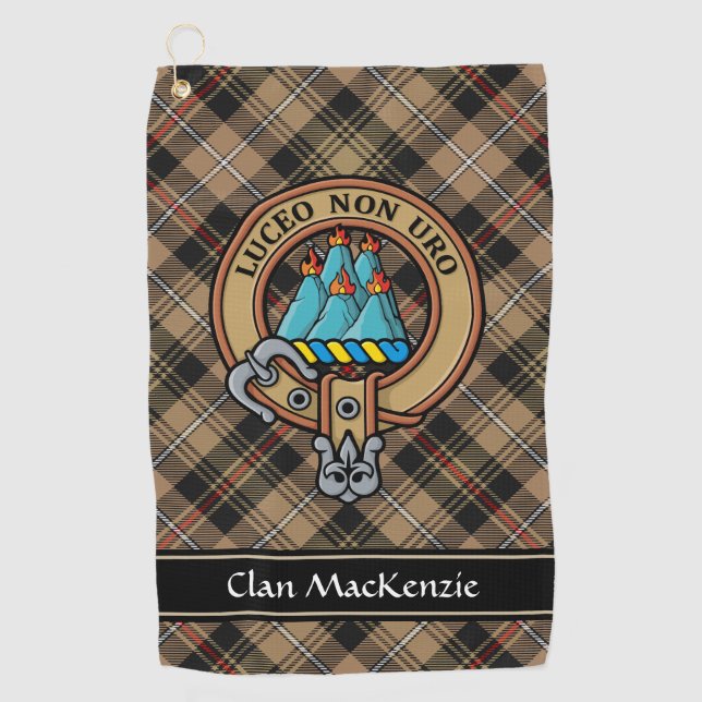 Clan MacKenzie Crest Golf Towel (Front)