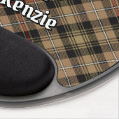 Clan MacKenzie Crest over Brown Hunting Tartan Gel Mouse Pad (Right Side)