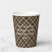 Clan MacKenzie Crest over Brown Hunting Tartan Paper Cups (Back)