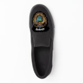 Clan MacKenzie Crest over Brown Hunting Tartan Patch (On Shoe Tip)