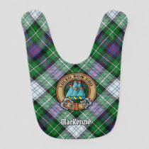 Clan MacKenzie Crest over Dress Tartan Baby Bib