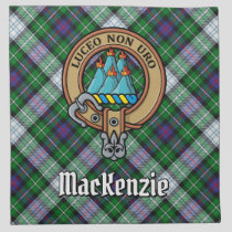 Clan MacKenzie Crest over Dress Tartan Cloth Napkin