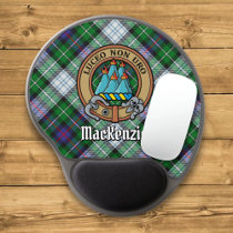 Clan MacKenzie Crest over Dress Tartan Gel Mouse Pad