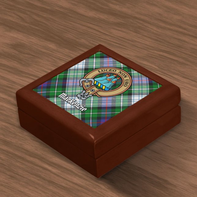 Clan MacKenzie Crest over Dress Tartan Gift Box (Creator Uploaded)
