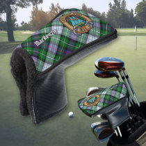 Clan MacKenzie Crest over Dress Tartan Golf Head Cover