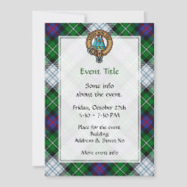 Clan MacKenzie Crest over Dress Tartan Invitation