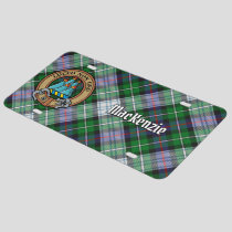 Clan MacKenzie Crest over Dress Tartan License Plate