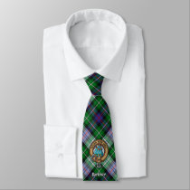 Clan MacKenzie Crest over Dress Tartan Neck Tie