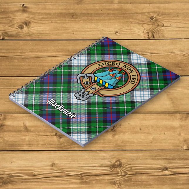 Clan MacKenzie Crest over Dress Tartan Notebook (Creator Uploaded)