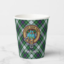 Clan MacKenzie Crest over Dress Tartan Paper Cups