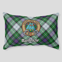 Clan MacKenzie Crest over Dress Tartan Pet Bed