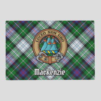 Clan MacKenzie Crest over Dress Tartan Placemat